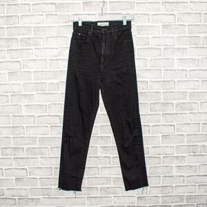 SLVRLAKE Beatnik High-Rise Denim Jeans in Black Size 25